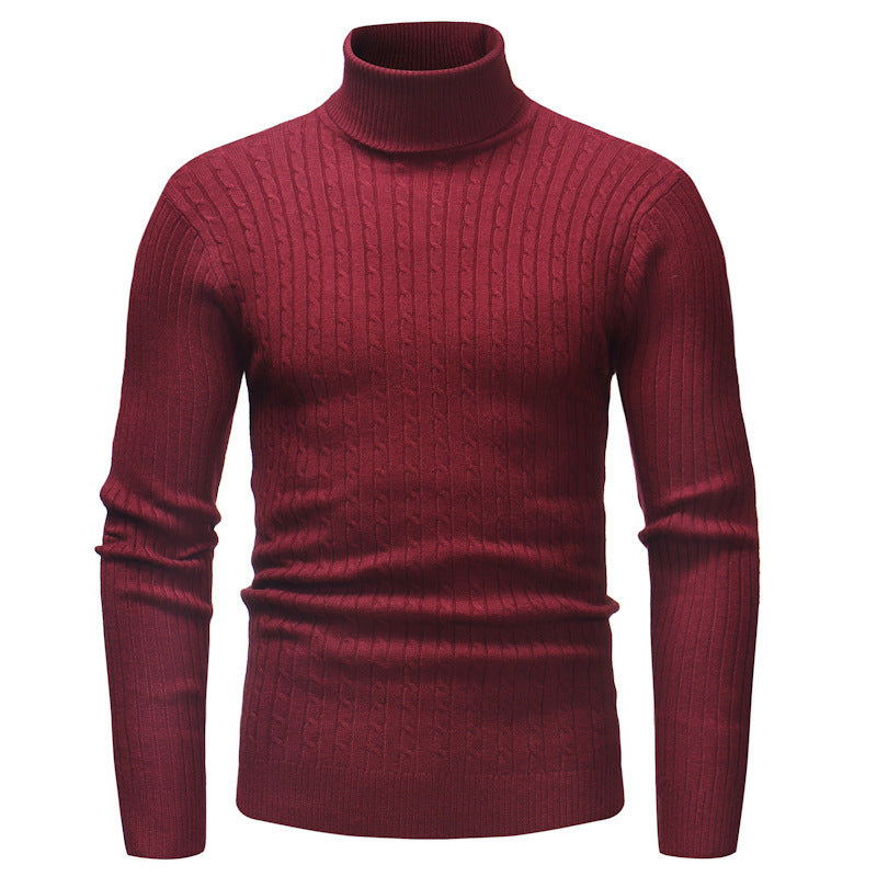 Herren eleganter Rollkragenpullover aus feiner Strickware Aliams