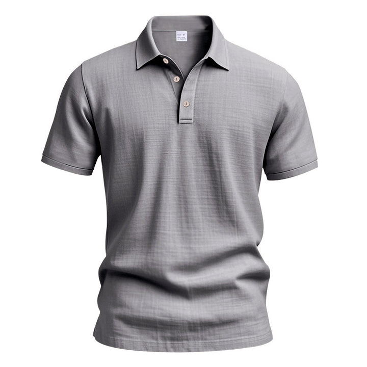 Herren Poloshirt mit strukturiertem Design und modischen Knopfdetails Aliams