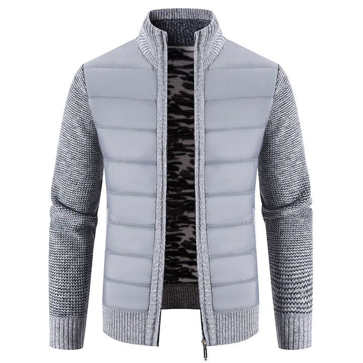 Herren gesteppte Jacke mit modischem Strickarm Aliams