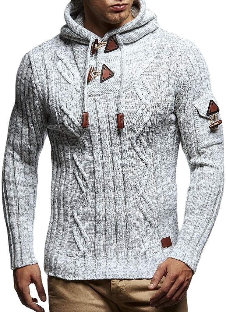 Herren Strickpullover mit Kapuze Aliams