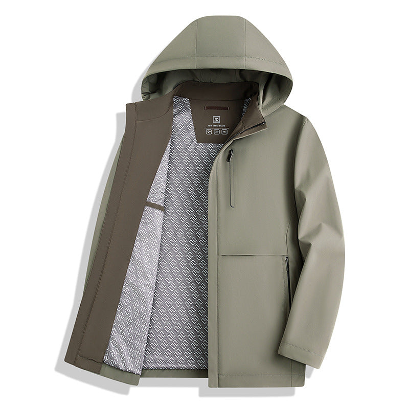 Herren wasserabweisende Outdoorjacke mit Fleece-Innenfutter Aliams