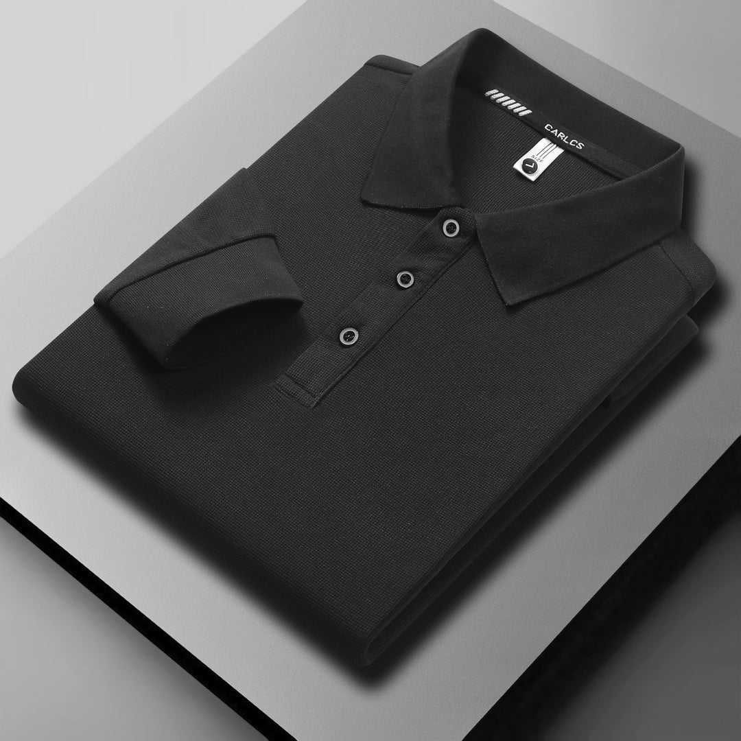 Herren atmungsaktives Piqué Poloshirt mit eleganter Knopfleiste Aliams