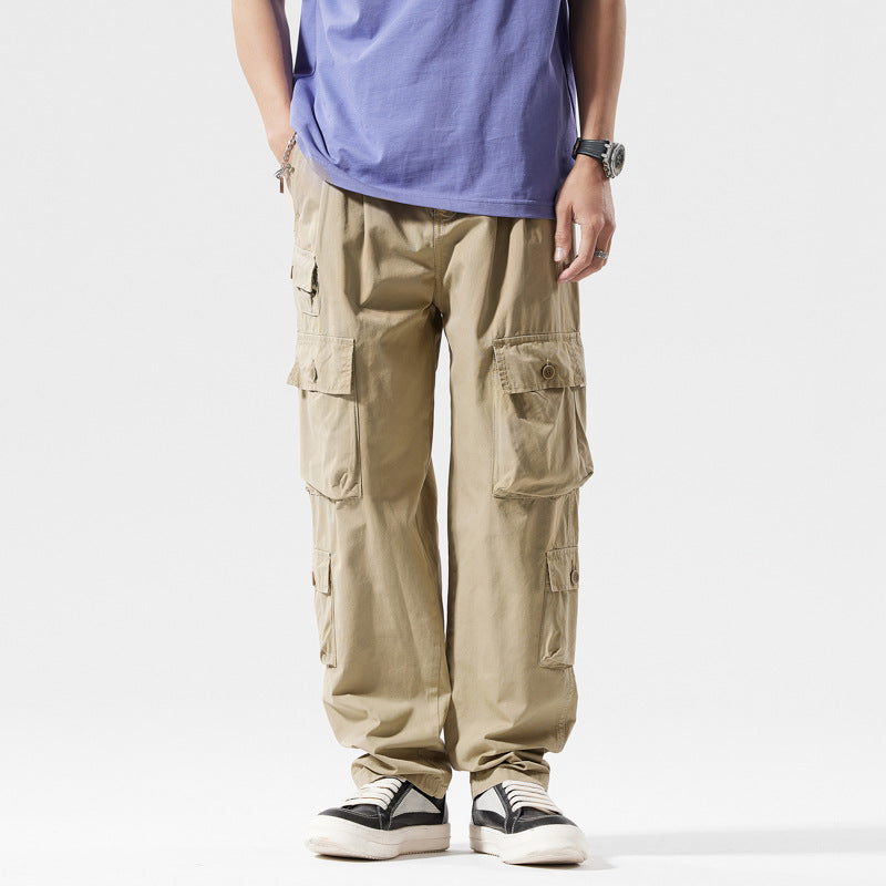 Herren Cargo-Hose mit mehreren Taschen und elastischem Bund Aliams