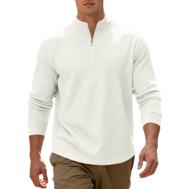 Herren Pullover mit modernem Stehkragen und Reißverschluss Aliams