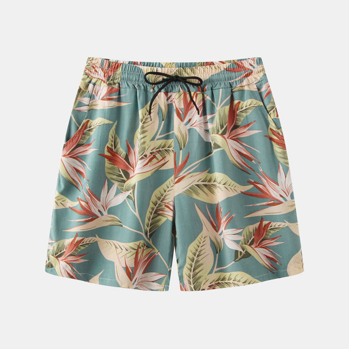 Herren Badeshorts mit floralem Motiven und elastischem Bund Aliams