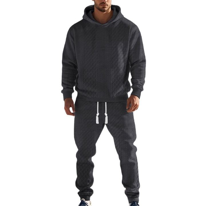 Herren sportliches Hoodie und Jogginghose Set mit strukturiertem Design Aliams