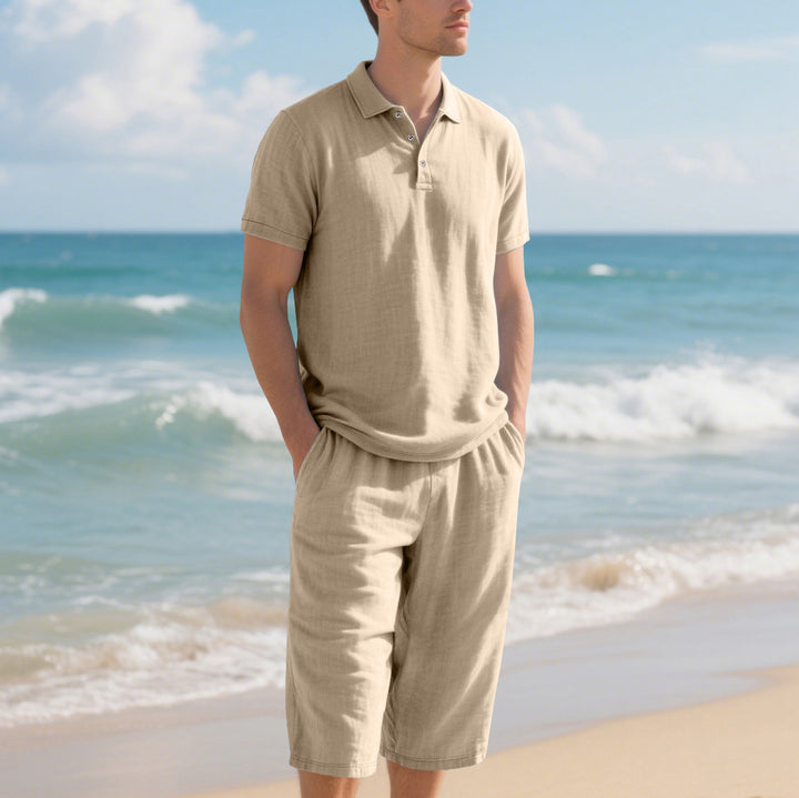Herren Poloshirt und Shorts Set Aliams