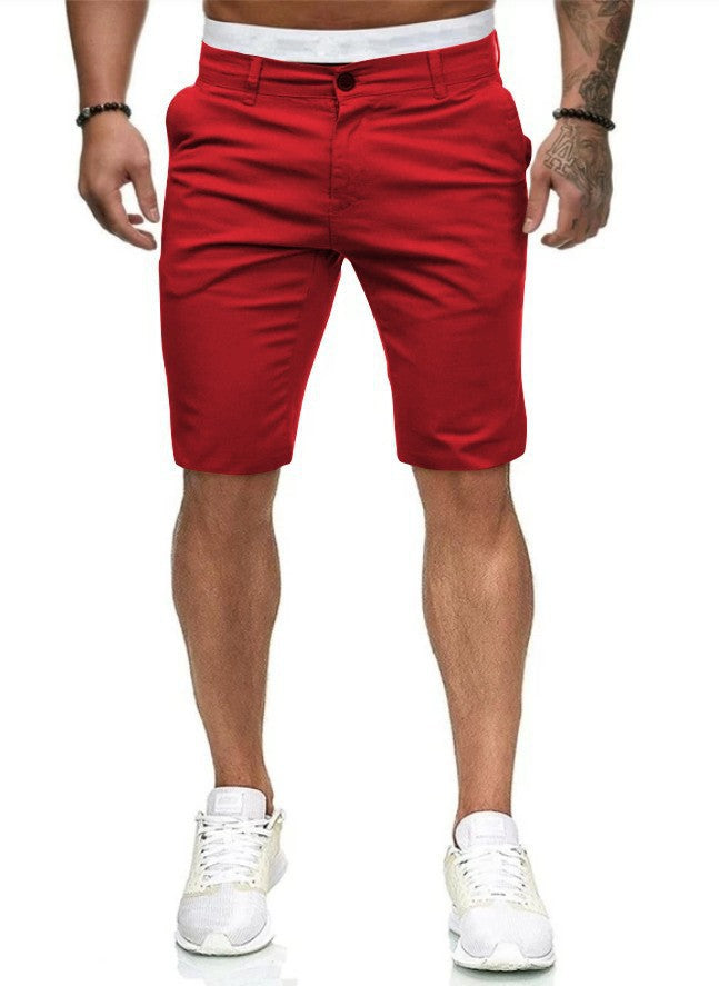 Herren klassische Chino-Shorts mit elastischem Bund und modischem Schnitt Aliams