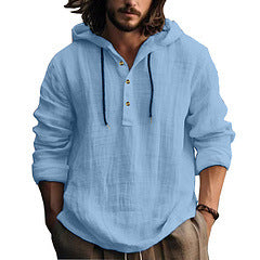 Herren Kapuzenpullover mit Knopfleiste Aliams
