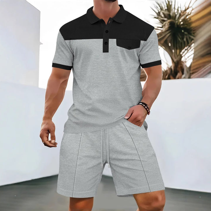 Herren sportliches Poloshirt mit kombiniertem Shorts-Design und atmungsaktiven Eigenschaften Aliams