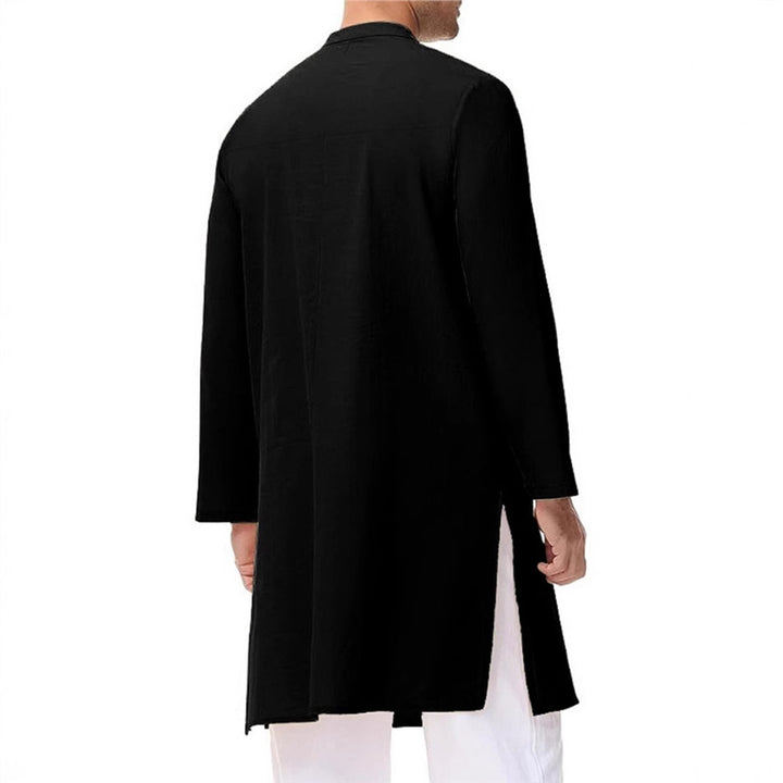 Herren elegantes und modisches Kurta mit hochgeschlossenem Kragen und Knopfdetails Aliams