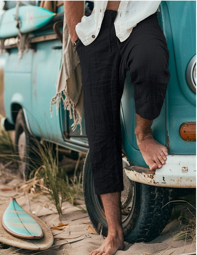 Herren Chino-Hosen mit lässigem Schnitt und elastischem Bund Aliams