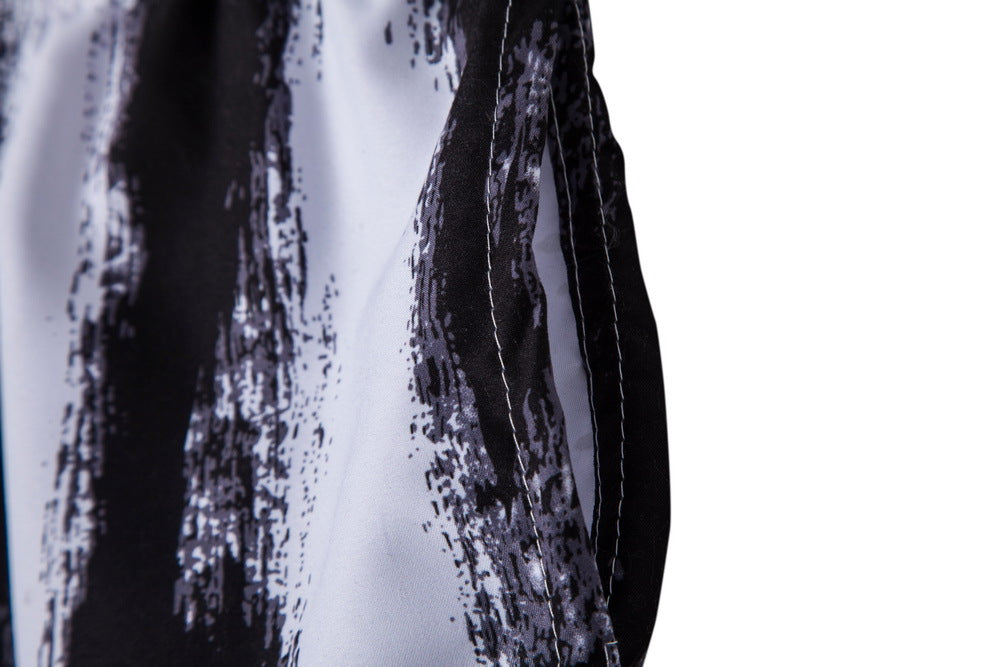 Herren Badeshorts mit modernem Streifenmuster und elastischem Bund Aliams