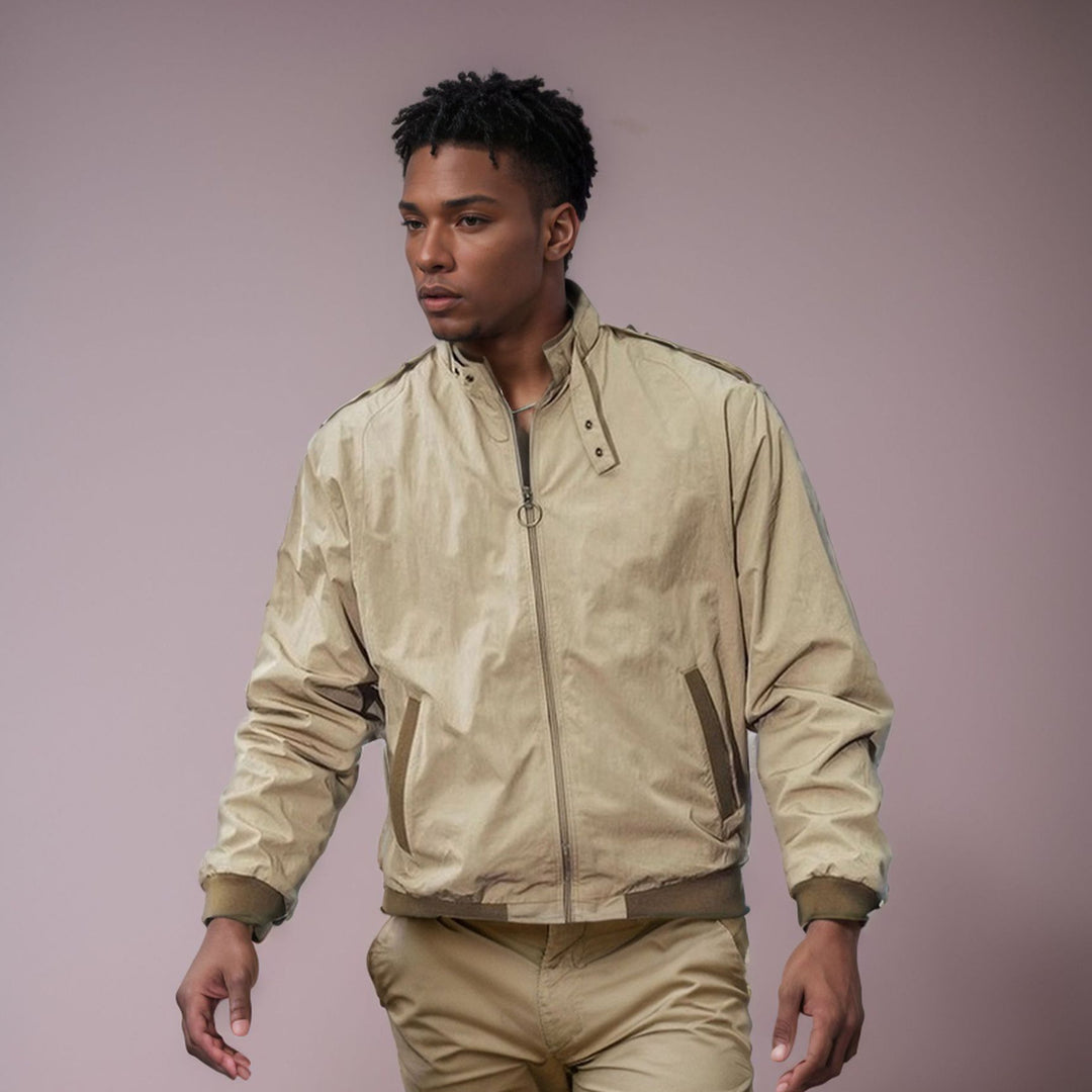 Herren vielseitige Übergangsjacke mit praktischen Taschen und modernem Stehkragen Aliams