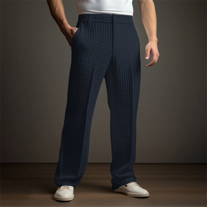 Herren elegante Freizeithose mit modernem Karomuster Aliams