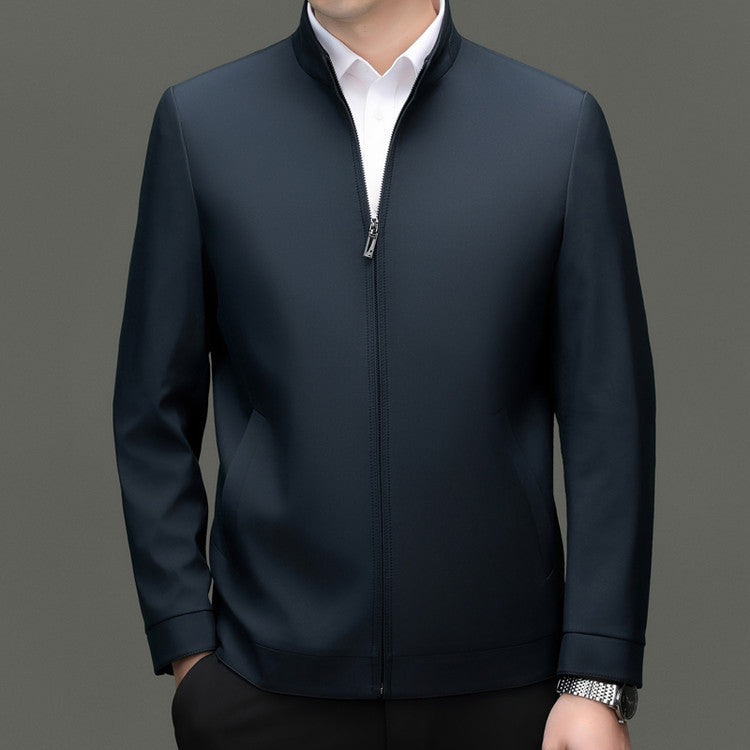 Herren elegante Übergangsjacke mit modernem Stehkragen Aliams