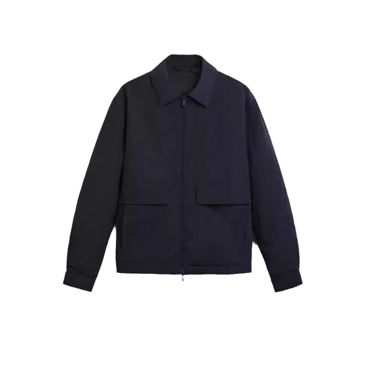 Herren urbane Utility-Jacke mit praktischen Taschen und hohem Kragen Aliams