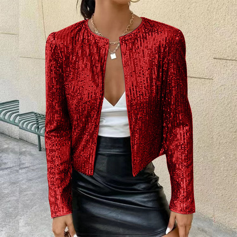 Damen Glitzernde Strickjacke Aliams