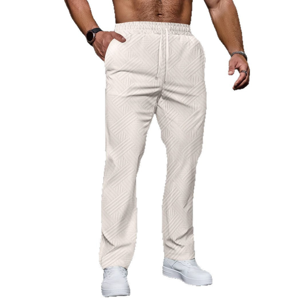 Herren bequeme Sport-Jogginghose mit elastischem Bund und strukturiertem Design Aliams