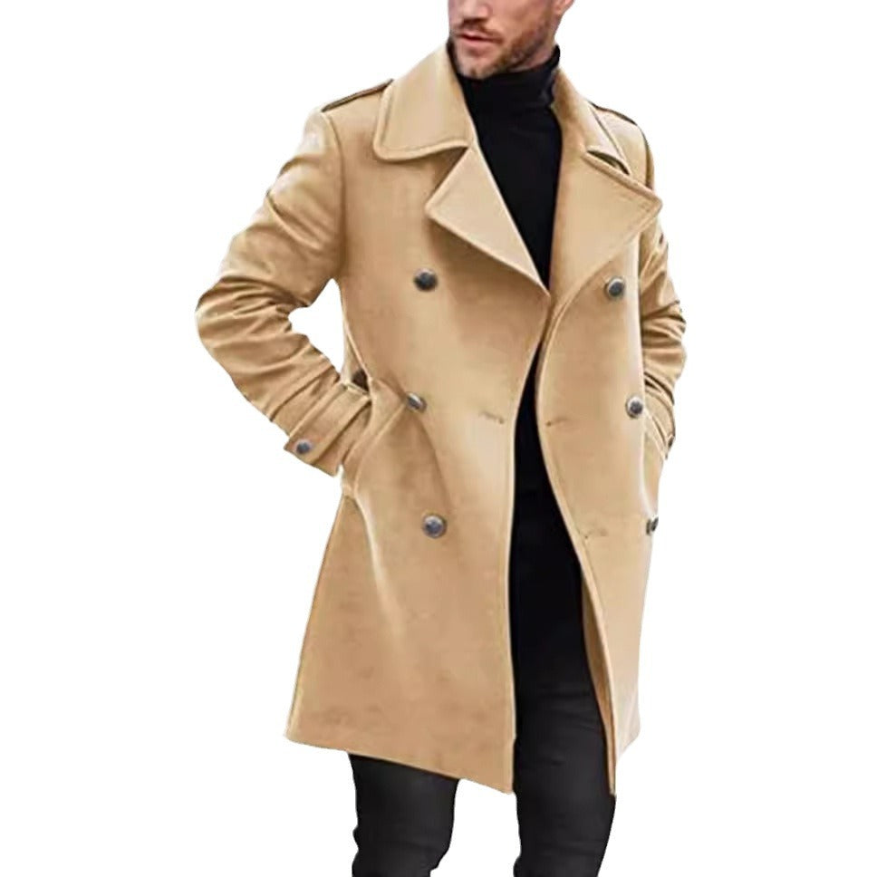 Herren eleganter und leichter Frühlingstrenchcoat Aliams