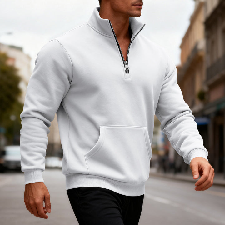 Herren Fleecejacke mit halbem Reißverschluss Aliams