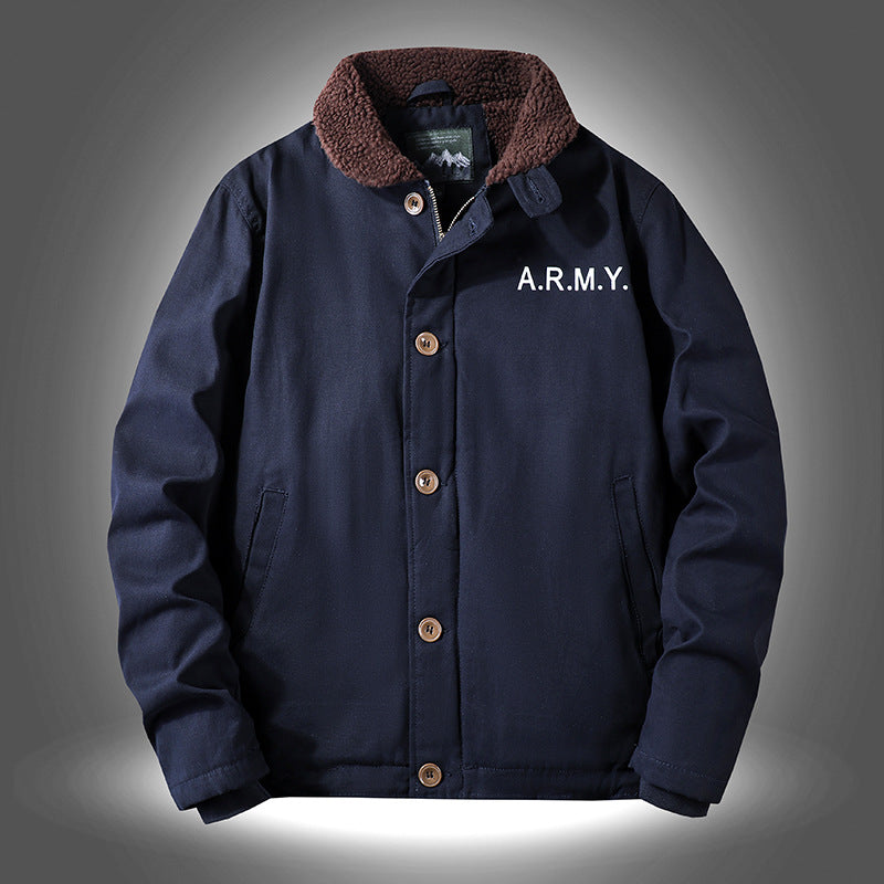 Herren Jacke mit warmem Innenfutter und stylischem Kragen Aliams