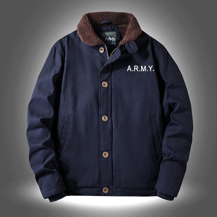 Herren Jacke mit warmem Innenfutter und stylischem Kragen Aliams