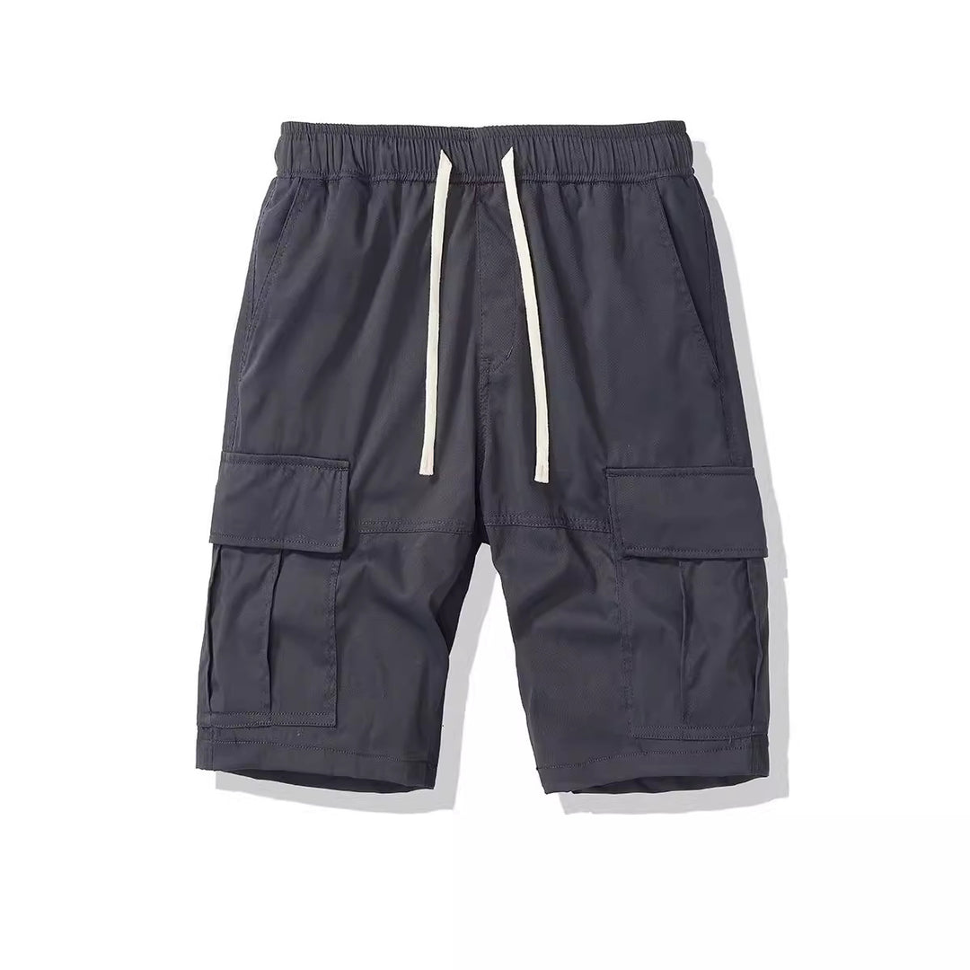 Herren Cargo-Shorts mit elastischem Bund und mehreren Seitentaschen Aliams