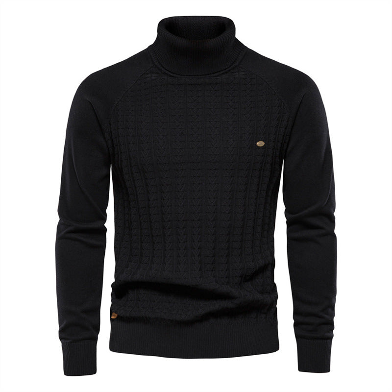 Herren Strickpullover mit modischem Stehkragen und strukturiertem Design Aliams