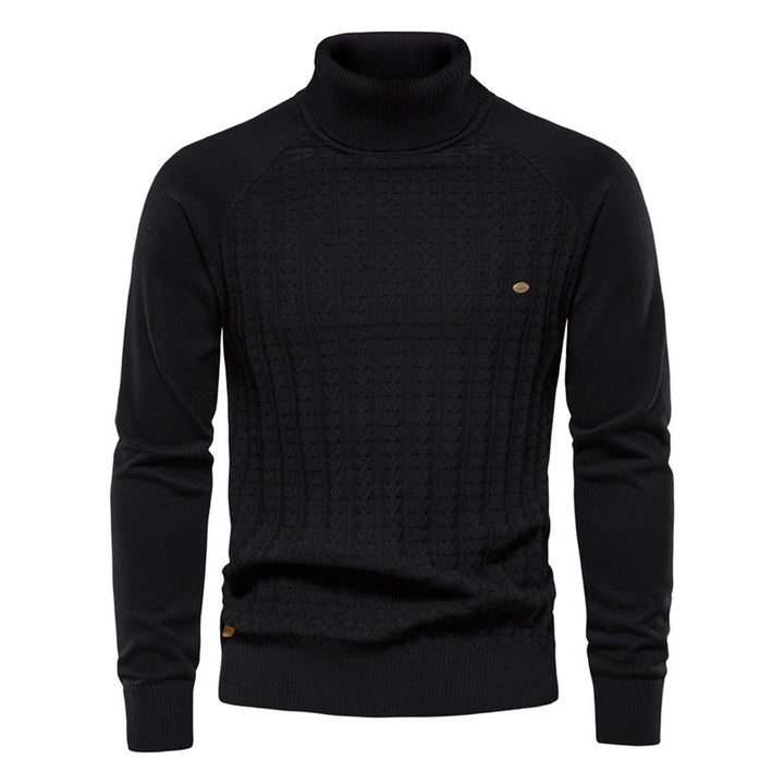 Herren Strickpullover mit modischem Stehkragen und strukturiertem Design Aliams