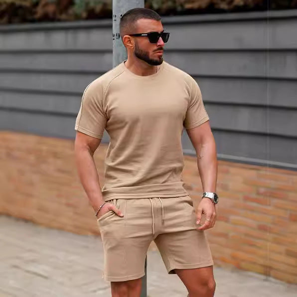 Herren Sportliches Kurzarmset mit bequemen Shorts Aliams