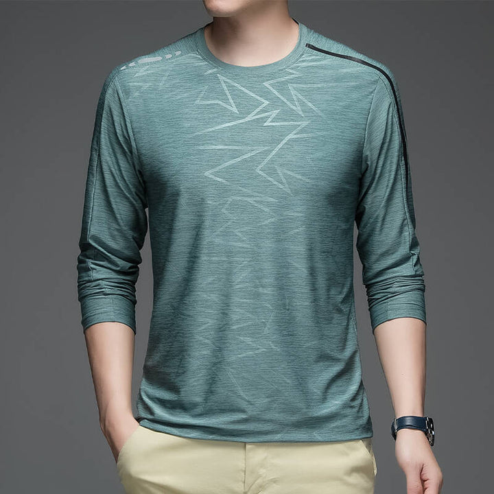 Herren Sportliches Langarm-Shirt mit innovativem Muster Aliams