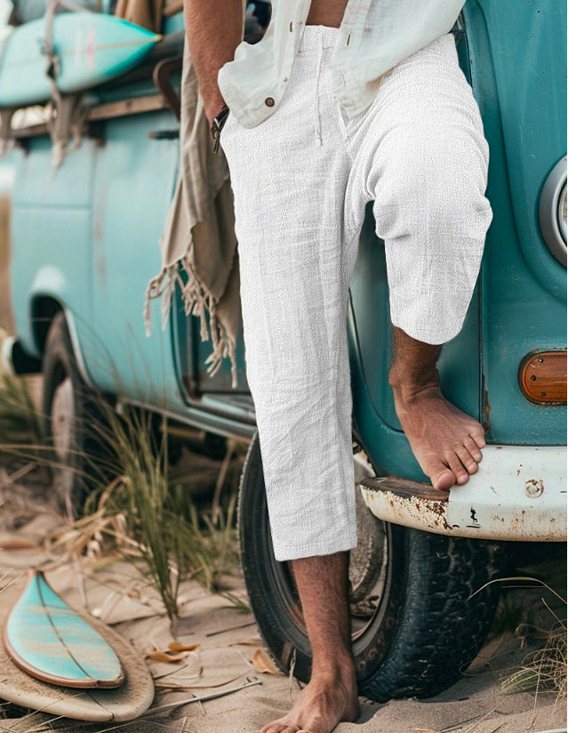 Herren Chino-Hosen mit lässigem Schnitt und elastischem Bund Aliams