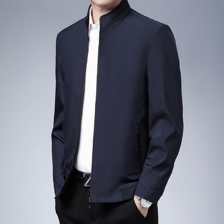 Herren sportliche High-Tech Jacke mit Stehkragen und seitlichen Reißverschlusstaschen Aliams