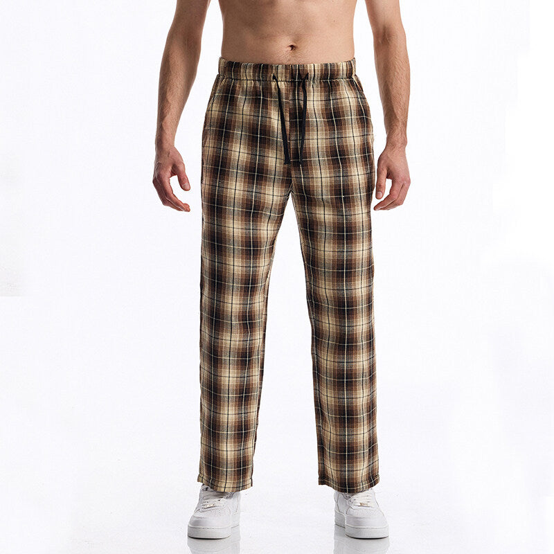 Herren Flanell-Pyjama-Hose mit komfortablem Gummibund Aliams