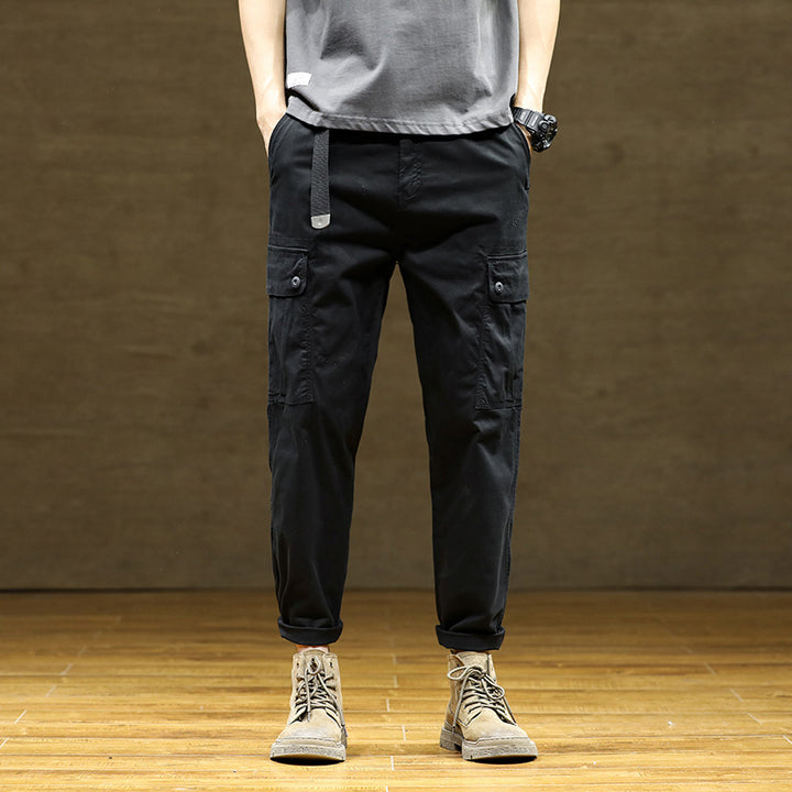 Herren Cargo-Hose mit praktischen Taschen und verstellbarem Bund Aliams