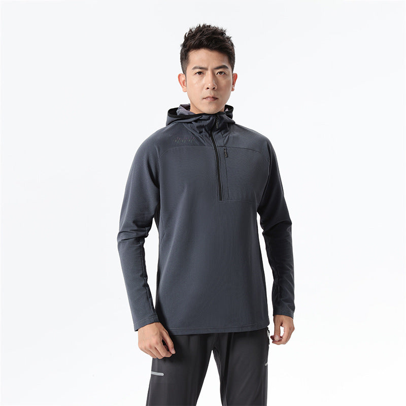 Herren atmungsaktives Sportoberteil mit Kapuze Aliams