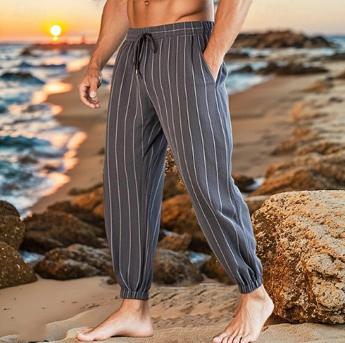 Herren Freizeithose mit elastischem Bund und praktischem Kordelzug Aliams