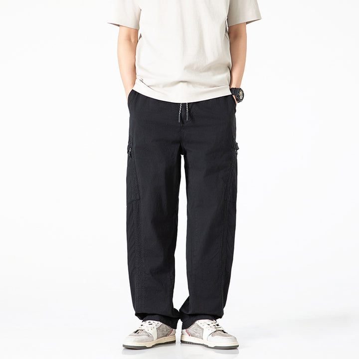 Herren bequeme Cargo-Hose mit praktischen Seiten- und Gesäßtaschen Aliams