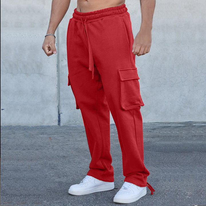 Herren Cargo-Jogginghose mit verstellbarem Bund und praktischen Seitentaschen Aliams