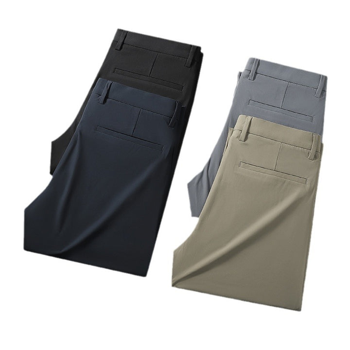 Herren stilvolle Business-Hose mit elastischem Bund und schmalem Schnitt Aliams