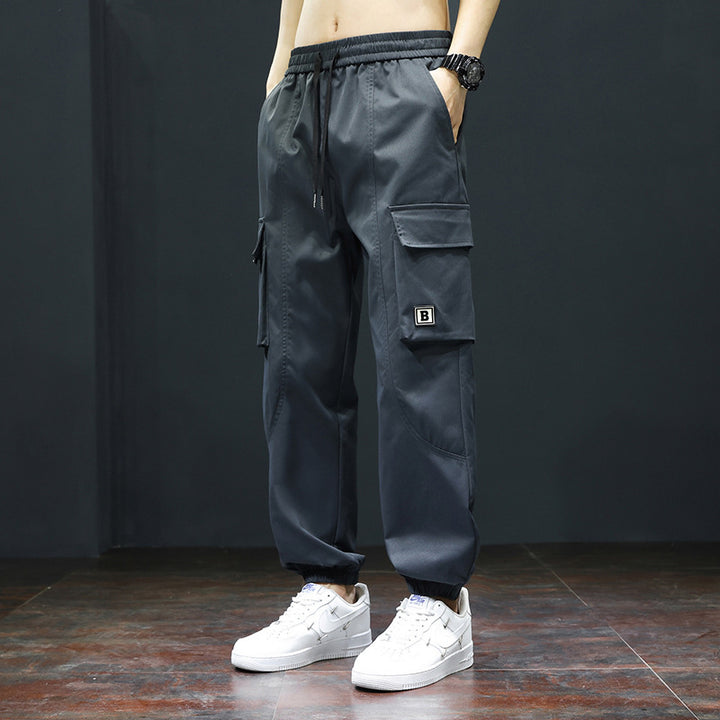 Herren Cargo-Hose mit praktischen Taschen und verstellbarem Bund Aliams