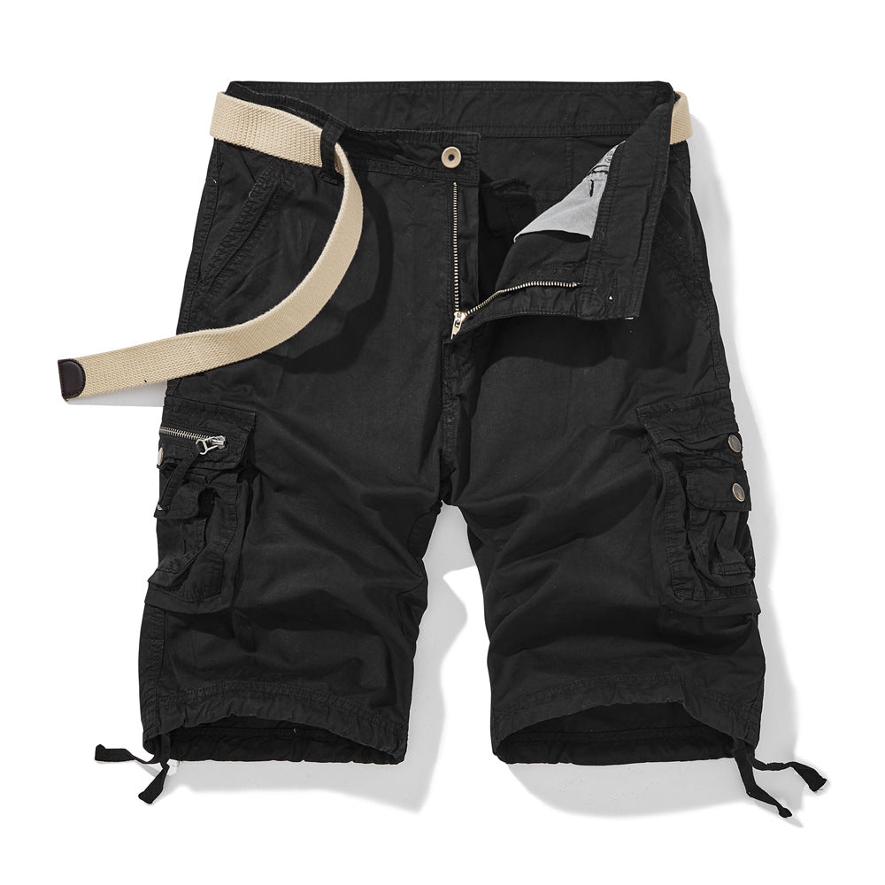 Herren Cargo-Shorts mit vielseitigen Funktionstaschen und verstellbarem Gurt Aliams