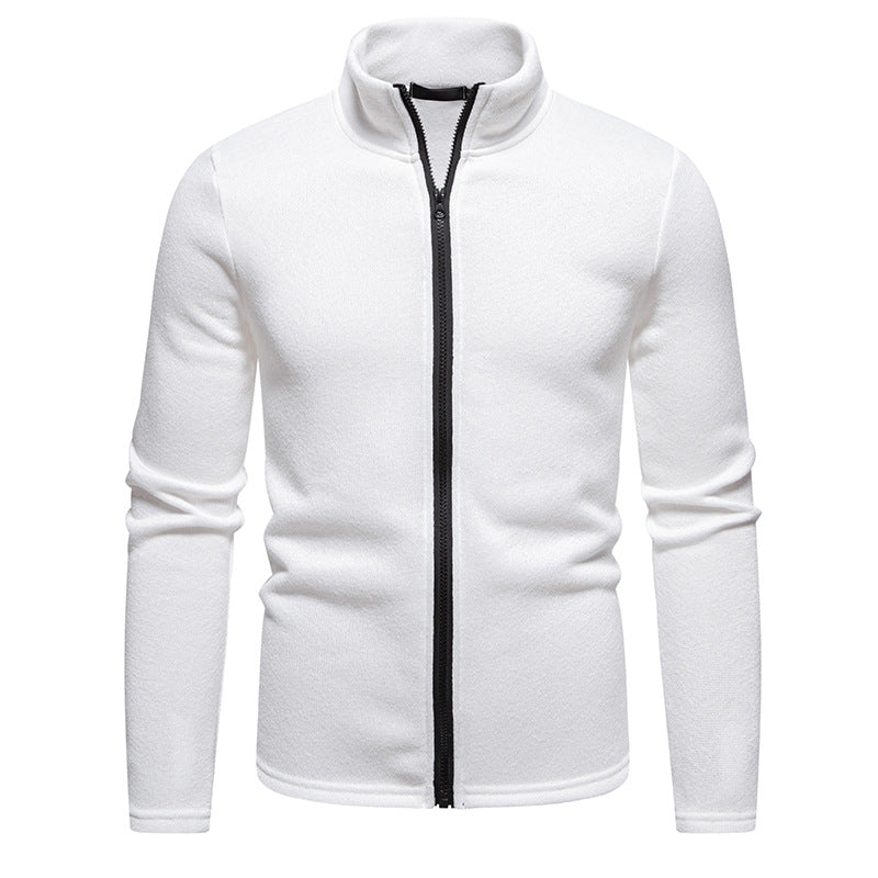 Herren Fleecejacke mit hohem Kragen und praktischem Reißverschluss Aliams