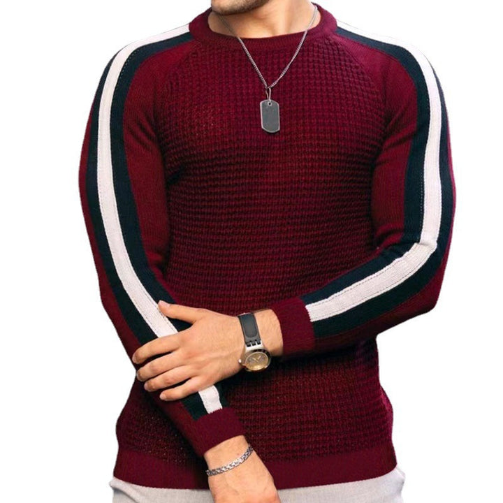 Herren Strickpullover mit sportlichen Streifen Aliams