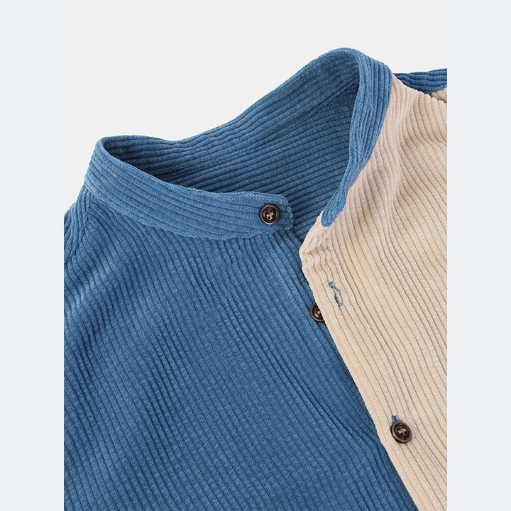 Herren Kurzarm Hemd mit strukturiertem Design und Knopfleiste Aliams