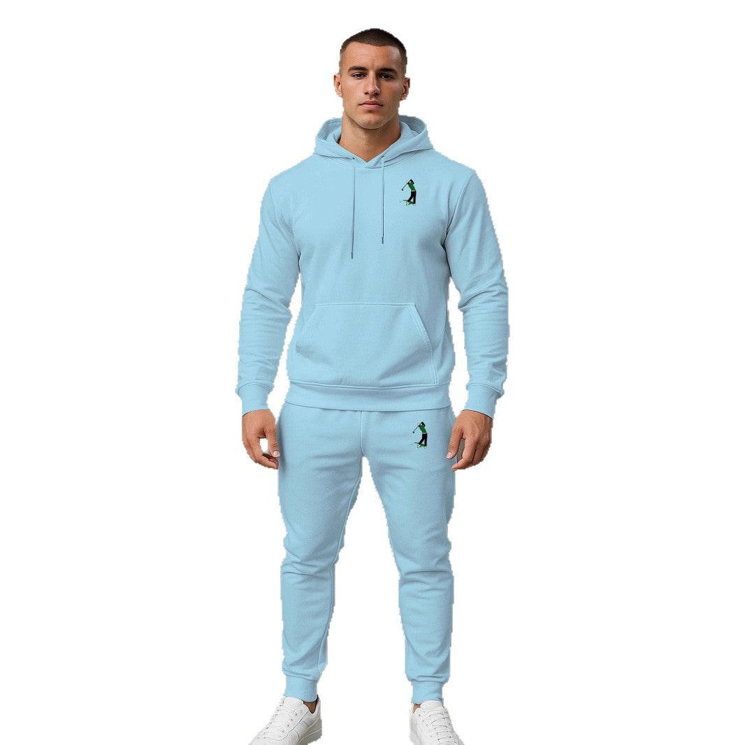 Herren Sportliches Ganzkörperanzug-Set mit Kapuze Aliams