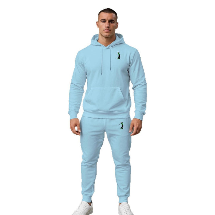 Herren Sportliches Ganzkörperanzug-Set mit Kapuze Aliams