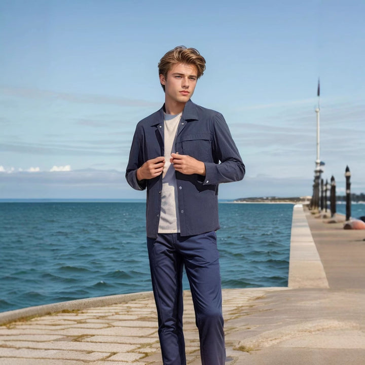 Herren technische Freizeitjacke mit praktischen Taschen und leichtem Material Aliams