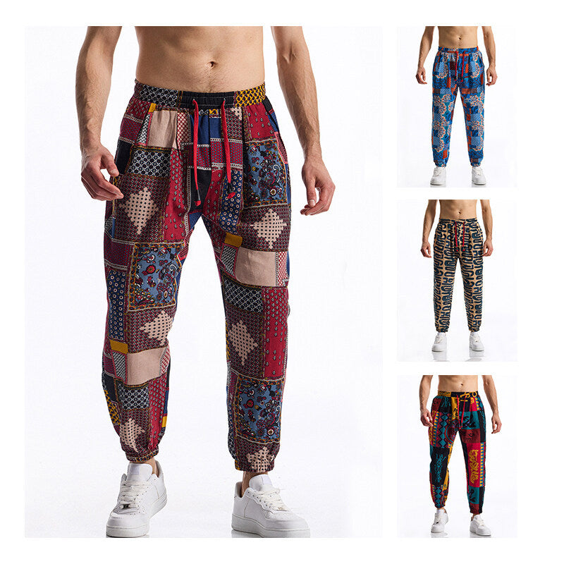 Herren Jogginghose mit modernem Patchwork-Design Aliams